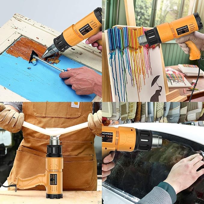 SEEKONE Heat Gun 1800W Heavy Duty Hot Air Gun Kit - Image 7
