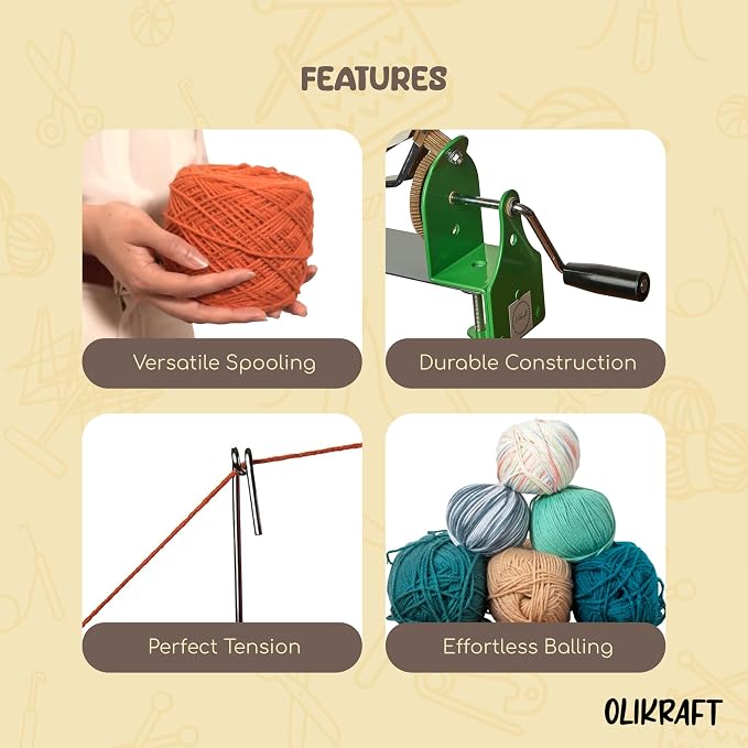 Olikraft Large Yarn Winder Large Capacity 10-16 oz - Image 2