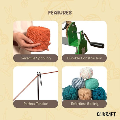 Olikraft Large Yarn Winder Large Capacity 10-16 oz - Image 2