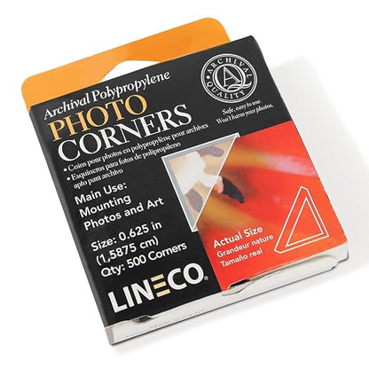 Lineco Infinity 0.625" Clear Acid-Free Archival Photo Corners Self Adhesive by Lineco