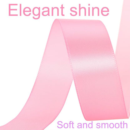 1 Inch Pink Ribbon, 50 Yards Craft Polyester Satin Ribbon Perfect - Image 3