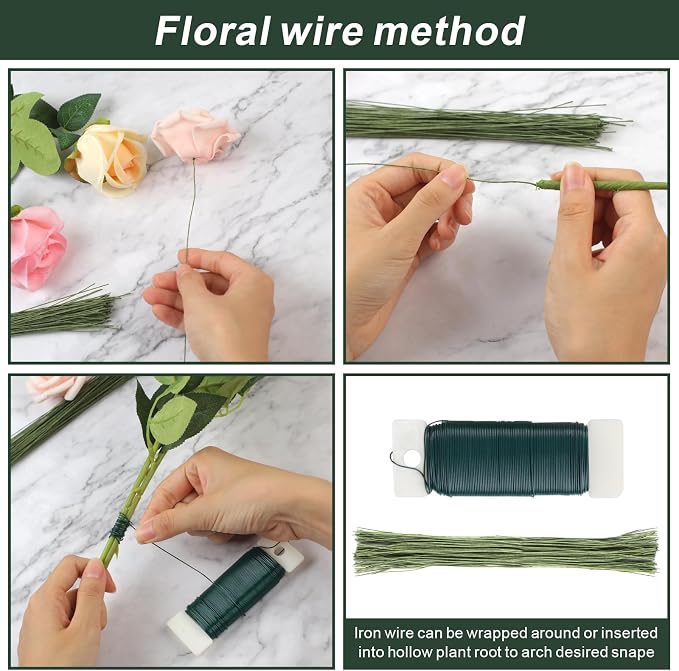 DSUWAZU Floral Tape and Wire Arrangement Tools Kit, Boutonniere Pin - Image 3