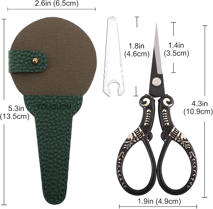 Antique Scissors with Cover, Sharp Sewing Scissor - Image 7