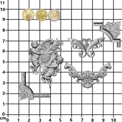 Art Mold for Polyclay Air Dry Clay Plaster, Border Frame - Image 5