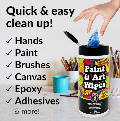 Paint and Art Wipes, Heavy-Duty Cleaner - Image 2