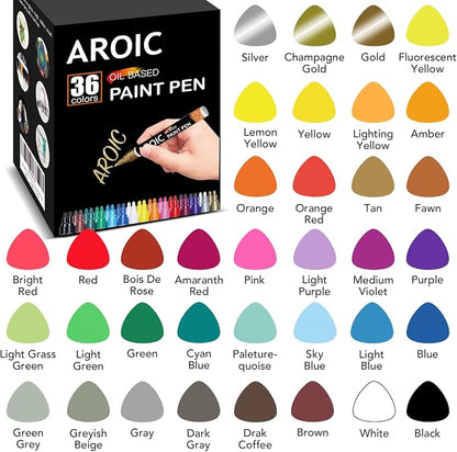 36 Pack Oil-Based Paint Pens for Rock Painting - Image 2