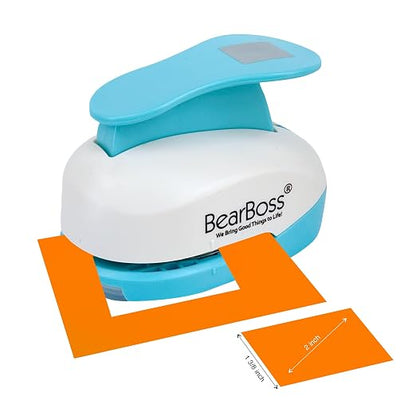 1 3/8 Inch Square Punch, Hole Punch Shapes, Paper Punch Set by BearBoss