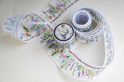 Medicinal Herbs Transparent Tape 5 x 5 cm – Clear Decorative Washi Adhesive Roll - Image 3