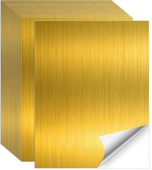 Gold Printable Sticker Paper, 20 Sheets Printable Holographic Gold Sticker Paper by Unknown