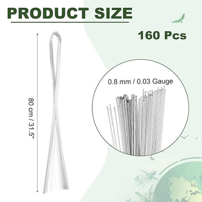 PATIKIL 32 Inch 22 Gauge Floral Stem Wire, 4 Pack/160 Pieces Bouquet Stem Paper - Image 2