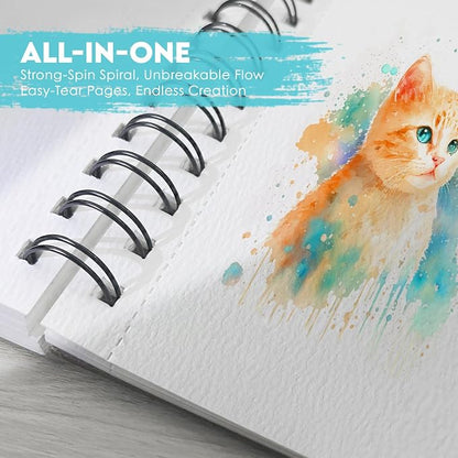 KOVIEDE 100% Cotton Watercolor Paper Pad - Image 4