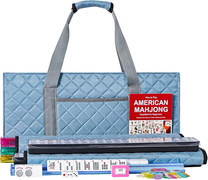 ZGME American Mahjong Set, 166 White Tiles by ZGME