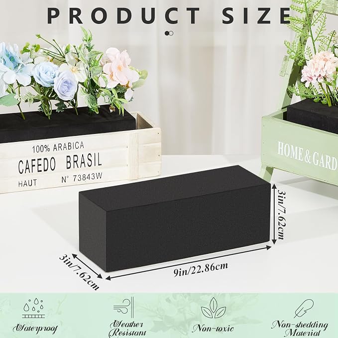 Lallisa 16 Pcs Reusable Floral Foam Blocks Water Weather Resistant Dry Floral - Image 2
