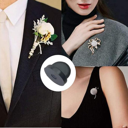 50pcs Rubber Pin Backs PVC Butterfly Clutch Enamel Lapel Pin Backings Cap - Image 3