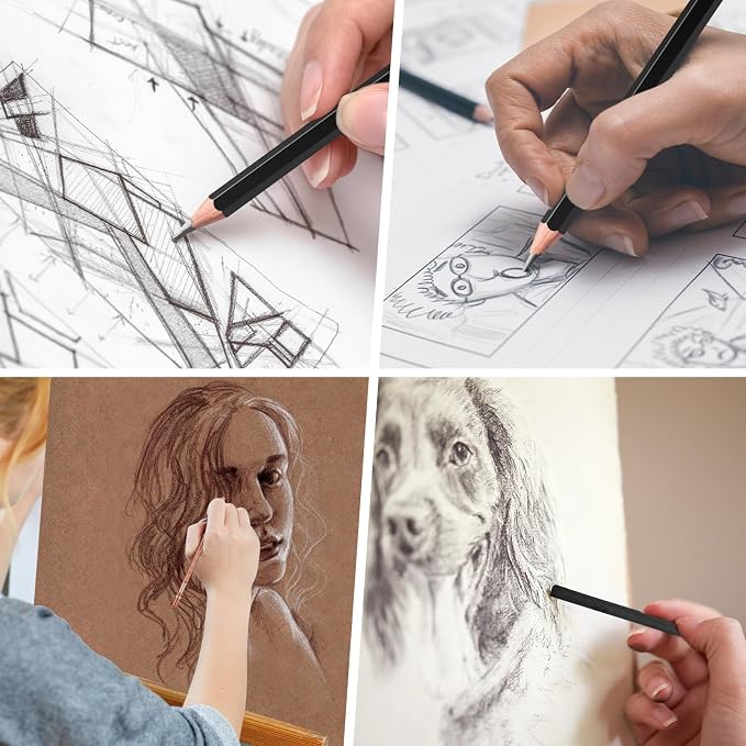 Sketch Pencils for Drawing, Graphite Pencil, Charcoal Pencil, - Image 6