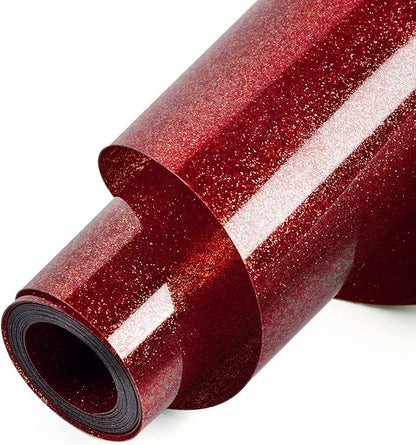 HTVRONT Red Glitter Heat Transfer Vinyl by HTVRONT