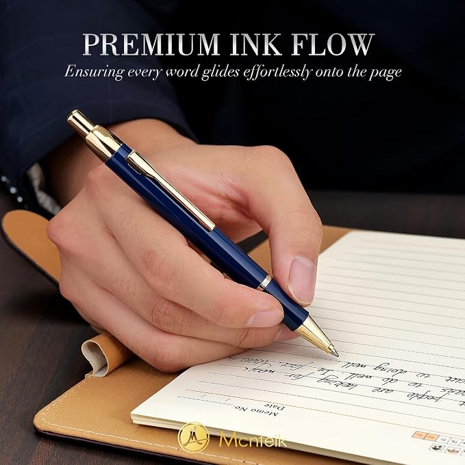 Blue Gel Pen With 24K Gold Finish, Fine lacquer work, Fancy Gift Set - Image 3