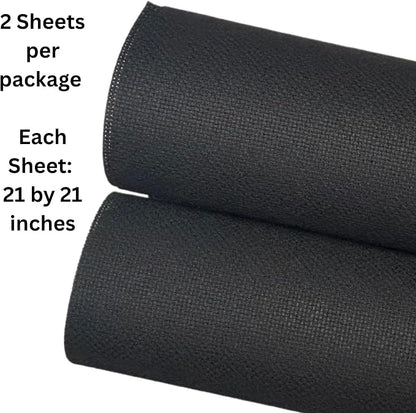 2 Sheets of Black 14 Count Aida Cloth – 21 x 21 Inch Pre-Cut Fabric Squares – - Image 2