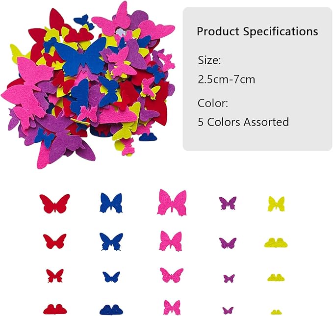 Jtnohx Butterfly Stickers, Felt Stickers - Image 3