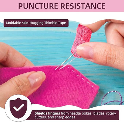 3Rolls Thimble Tape for Hand Sewing Multi-Used Sew Thimbles Nail Finger - Image 6