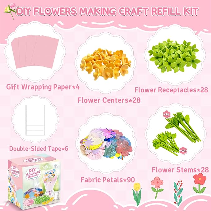 JUMP PASS BY DIY Fabric Flower Bouquets Toys - Image 2
