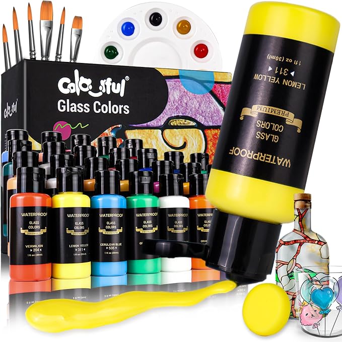 Colorful Stain Glass Paint Set by colorful