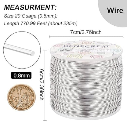 BENECREAT 20 Gauge 770FT Aluminum Wire Anodized Jewelry Craft Making Beading - Image 2