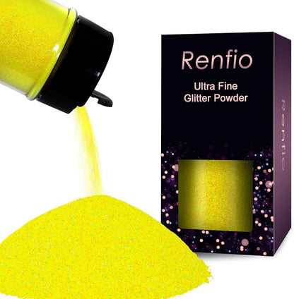 Renfio Iridescent Ultra Fine Glitter Powder Resin Supplies Glitters 1.94 Oz PET by Renfio