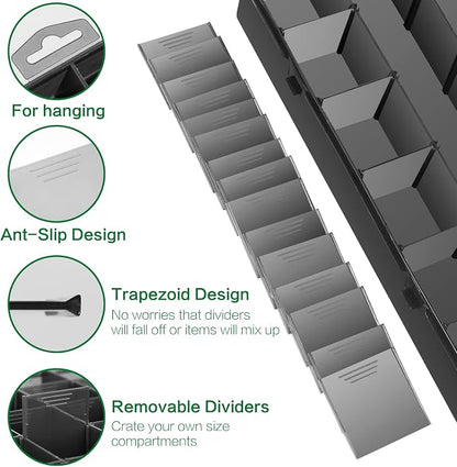 Large 24 Grids Plastic Organizer Box Adjustable Dividers, Art DIY Crafts - Image 2