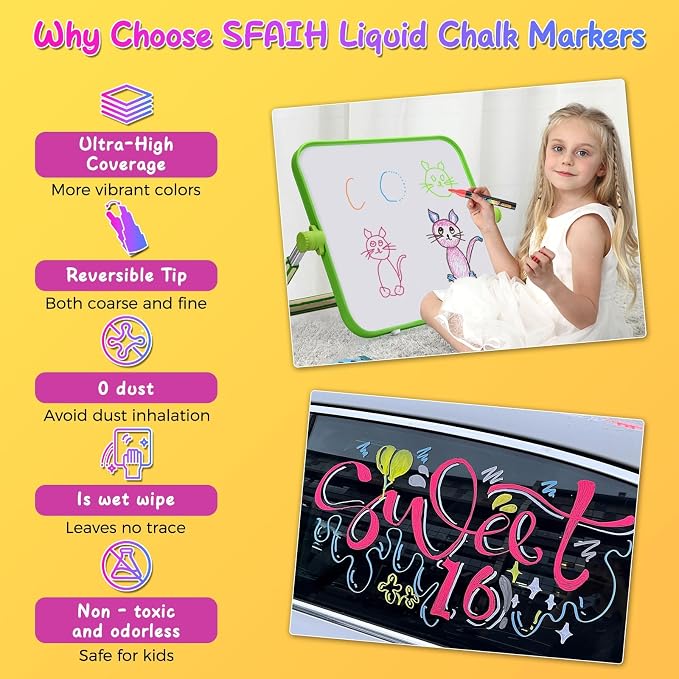 SFAIH 10 Pastel Liquid Chalk Markers - Image 7
