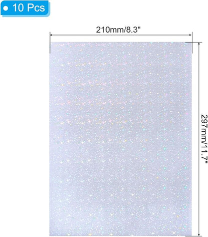 PATIKIL 11.7x8.3" Holographic Sticker Paper, 10Sheets A4 Polypropylene - Image 2