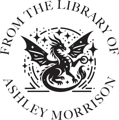 Dragon Book Embosser, Custom Round Library Book Embosser, Fantasty Fiction - Image 2