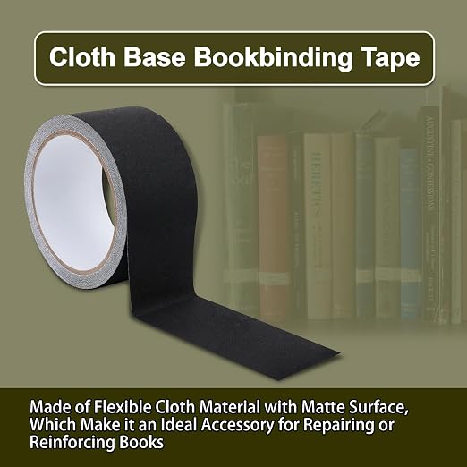 Cloth Bookbinding Repair Tape Matte Book Repair Tape 2 Inch by 33 Feet Self - Image 3