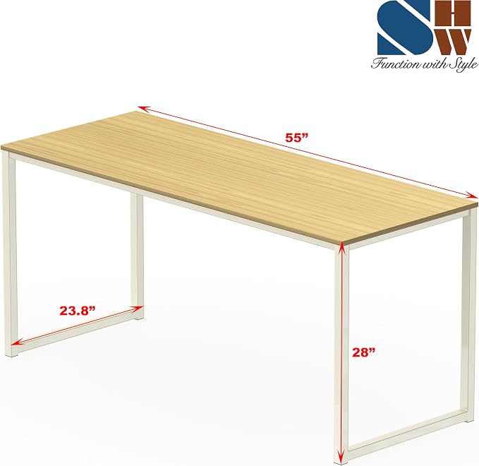 SHW Mission 55-Inch Home Office Computer Desk - Image 3