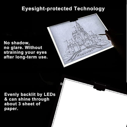 Diamond Painting Light Pad A3, LED Light Box Tracer w/Magnetic Clip & Pen Holder - Image 6