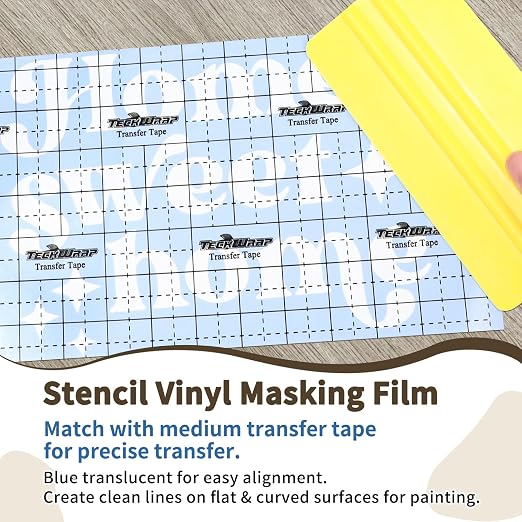 TECKWRAP Blue Stencil Vinyl Adhesive Masking Film - Image 4