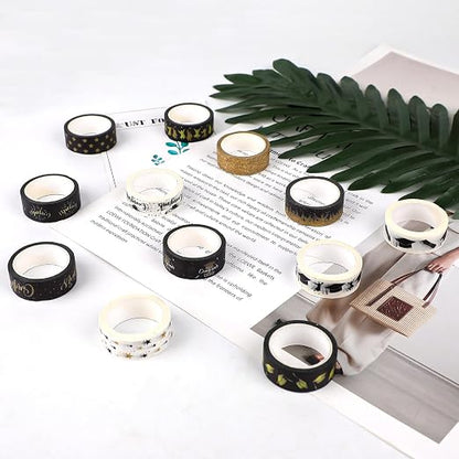 12 Rolls Graduation Washi Tape, Congratulations Grad Cap Decorative Paper - Image 3