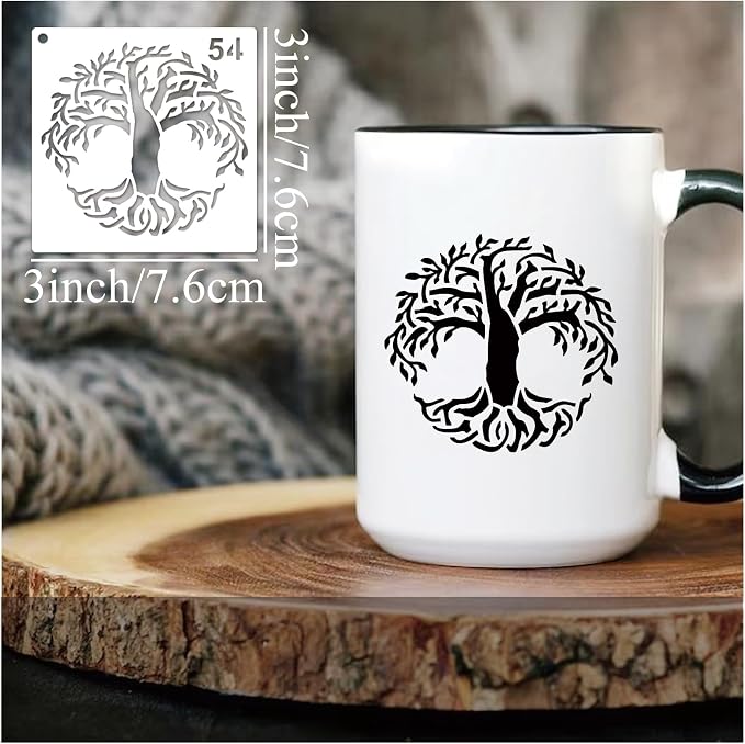 Small Stencils for Painting on Wood Reusable, 3 Inch Reusable Stencil for Craft - Image 4