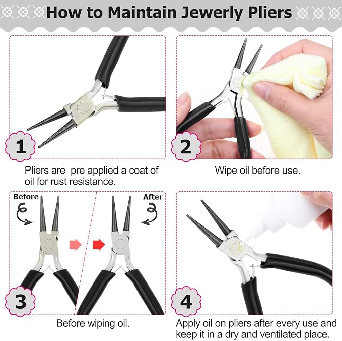 Jewelry Pliers, Cridoz Beading Pliers Set - Image 2