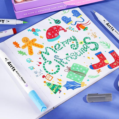 Arrtx 30 Colors Acrylic Paint Pens - Image 6