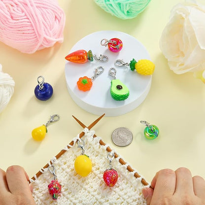 BEEFLYING 11Pcs Fruit Stitch Marker Charms - Image 4