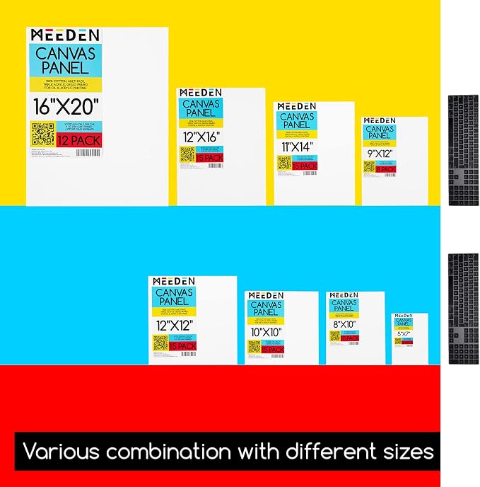 MEEDEN 12-Pack Canvas Boards for Painting, 16 × 20 Inches Blank White Canvas - Image 6