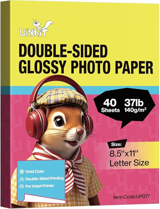 Uinkit Brochure Paper Glossy Double Sided 8.5x11 Inkjet 37lb 140gsm Dye ink by UinkitPrintingMedia