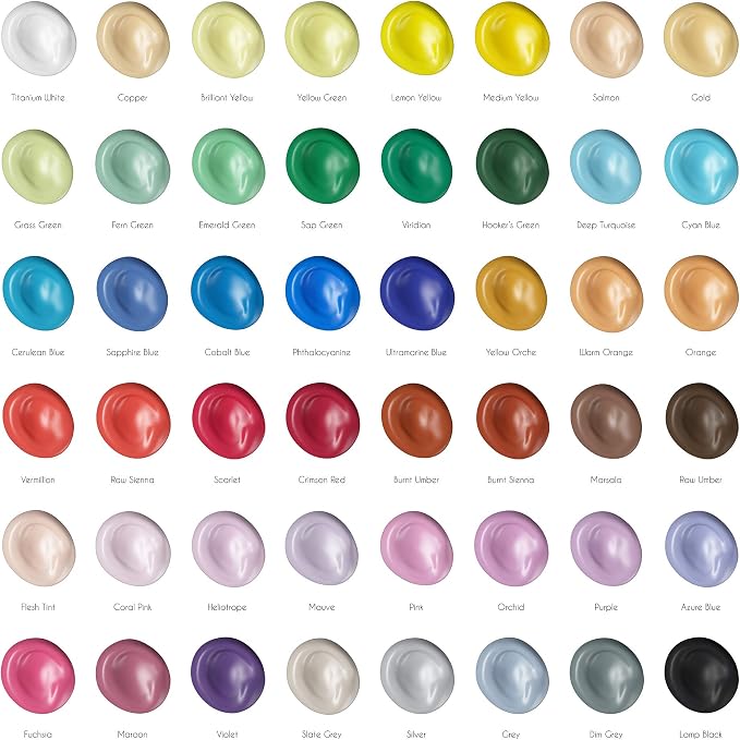 Zenacolor Oil Paint Set 48 x 12mL Pack of 48 Tubes of Oil Paints - Image 2