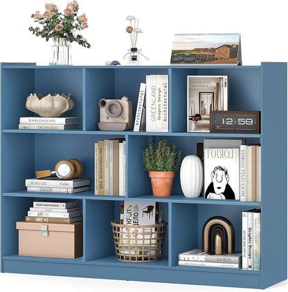 Giantex 8 Cube Bookcase, Freestanding 3-Tier Open Bookshelf, Modern Storage by Giantex