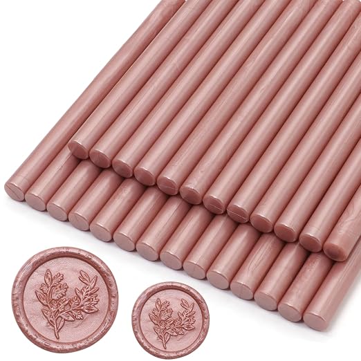 Rose Gold Wax Seal Sticks 26pcs, Andotopee Glue Gun Wax Seal Sticks by Andotopee