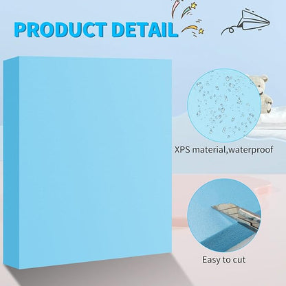 LuckyFoam Blue 4 Pack 15x12x2 inch Foam Sheets 2 Inch Thick Polystyrene - Image 3