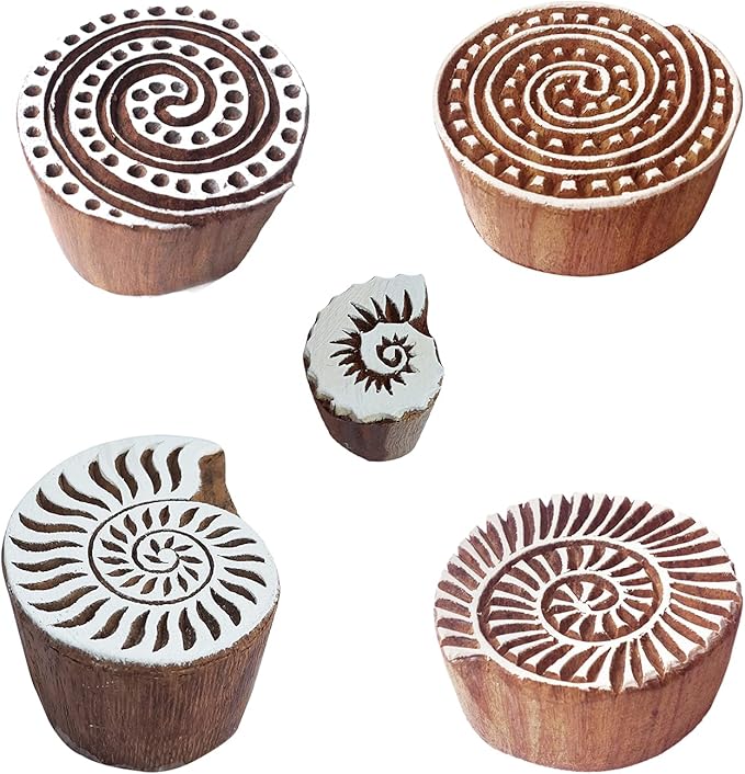 Royal Kraft Spiral Wooden Printing Stamps by RoyalKraft
