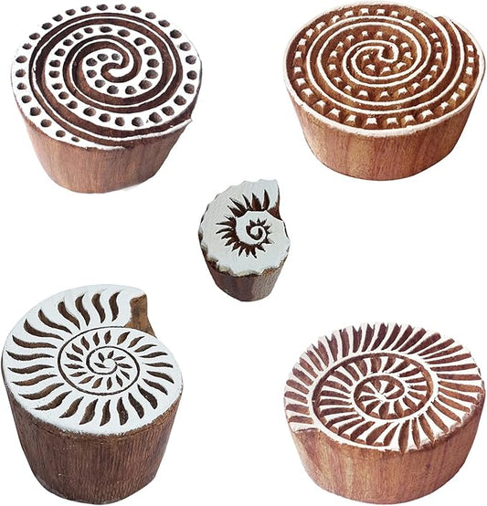 Royal Kraft Spiral Wooden Printing Stamps by RoyalKraft