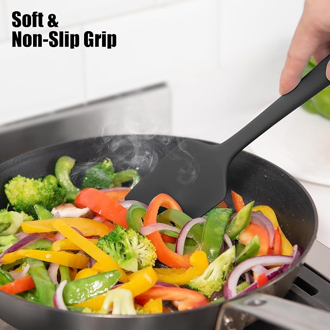 600°F Heat Resistant Silicone Spatula, Doosu High Temp Flexible Kitchen Rubber - Image 7